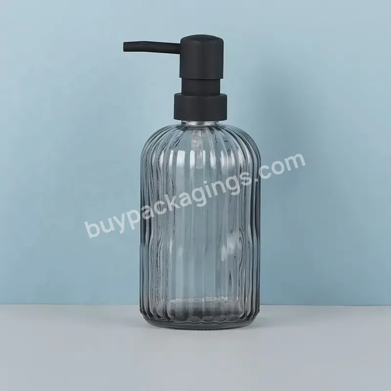 400ml Luxury Hand Sanitizer Shampoo Liquid Soap Foam Lotion Dispenser Glass Bottle Soap Dispenser For Shampoo