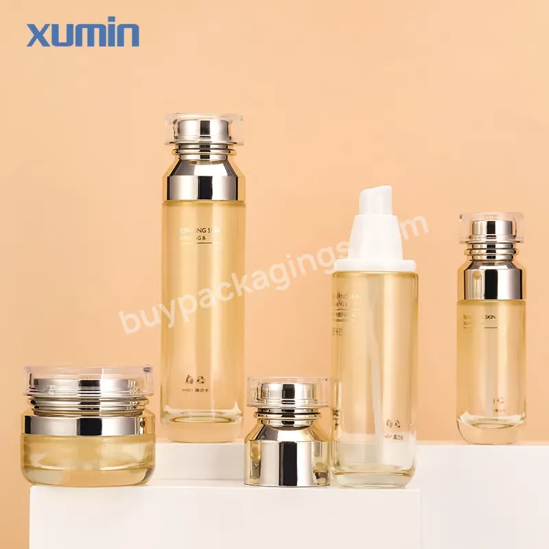 40ml 100 Ml 120ml 30g 1oz Glass Jars 100ml Lotion Pump Glass Bottle Luxury Cosmetic Glass Lotion Pump Bottle 1oz