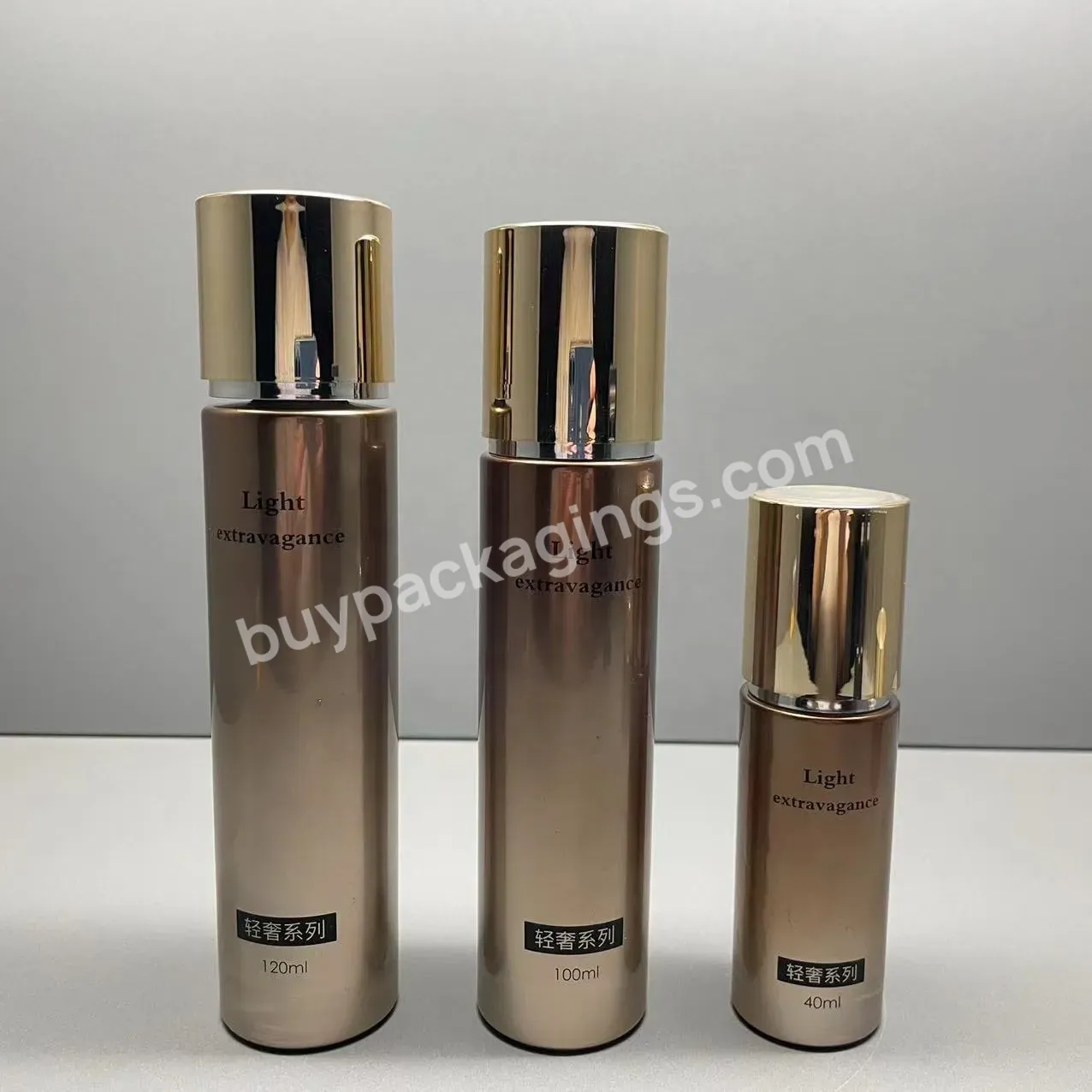 40ml 100ml 120ml 50g Custom Electric Plating Glass Lotion Bottle Jar Round Shape Foundation Cream Liquid Serum Packaging