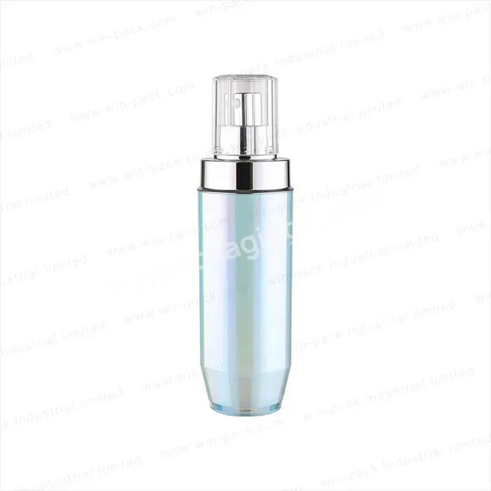 40ml 100ml 120ml Glass Skincare Bottle Packaging Set With Silver Lotion Pump