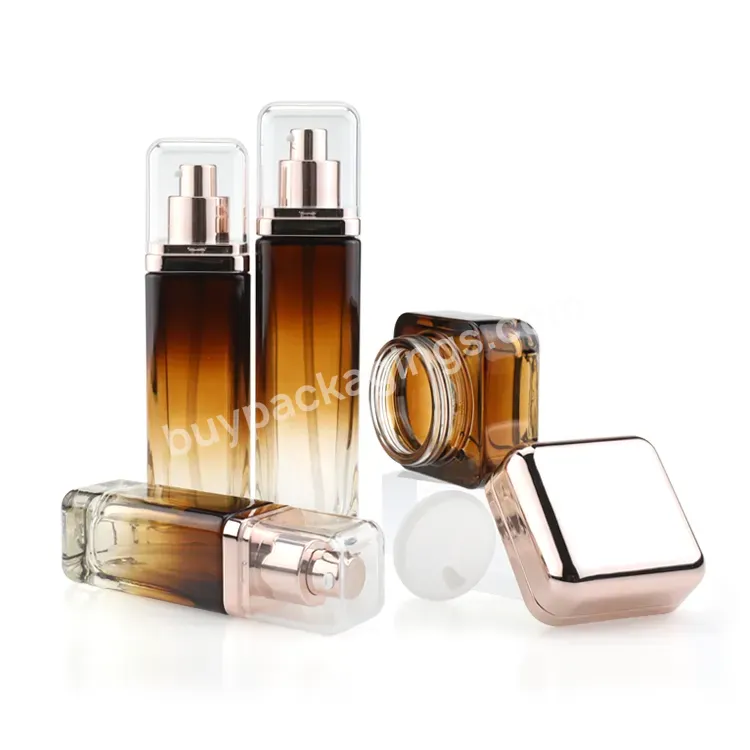 40ml 100ml Body Skin Lotion Bottle Luxury Cosmetic Glass Bottle Set Face Care Lotion Perfume Body Cream Adjusting Balance Lotion