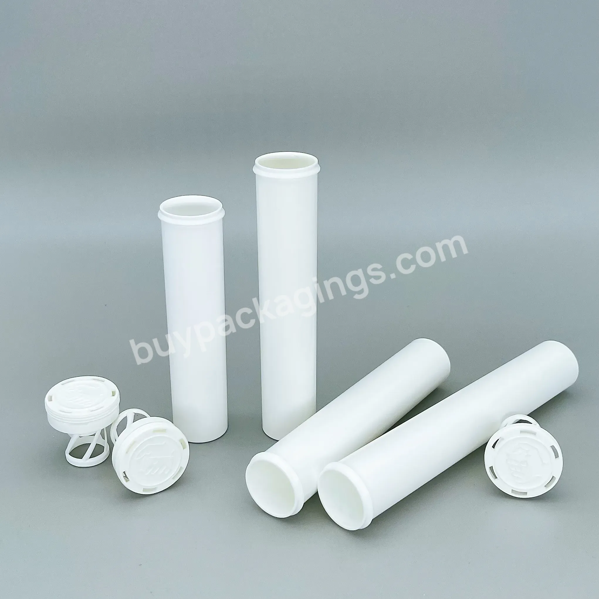 40ml 45ml 55ml Plastic Tablet Tube Effervescent Tablets Tube With Desiccant Cover Vitamin Packaging Bottle