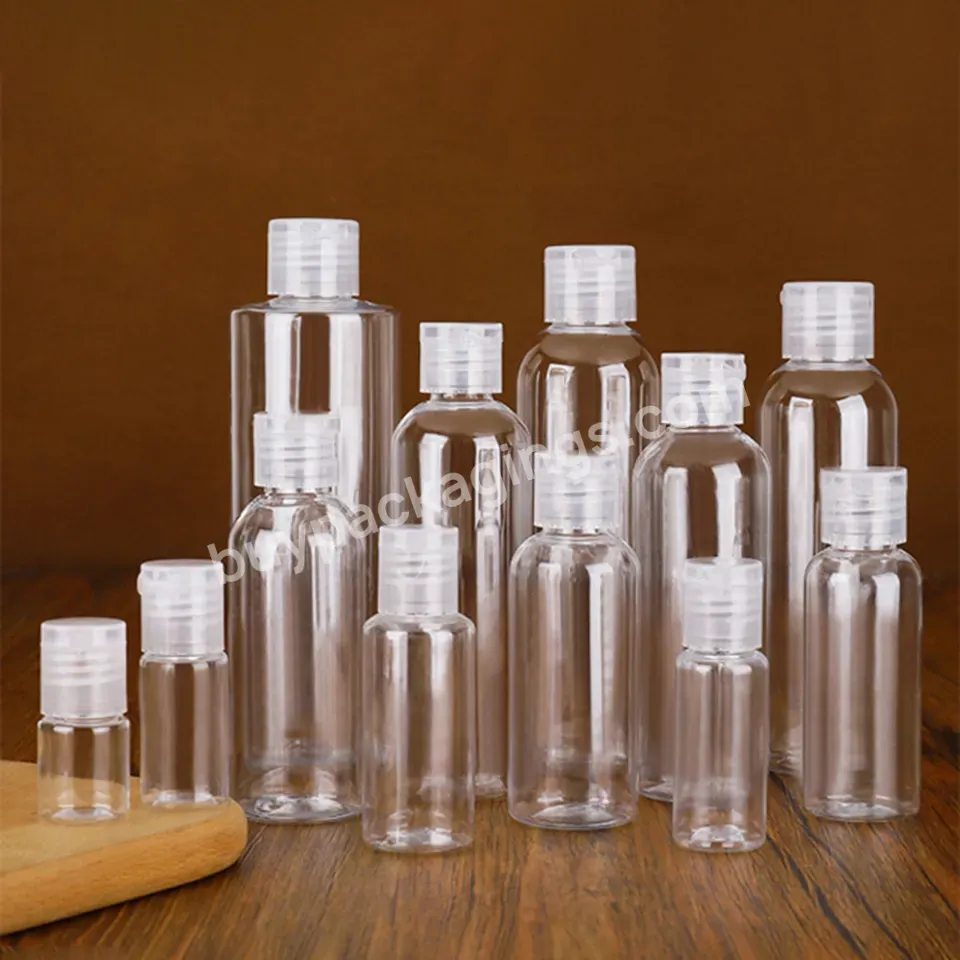 40ml 60ml 100ml Round Transparent Cosmetic Packaging Bottle Set Essential Oil Facial Essence Packaging Bottle With Pump