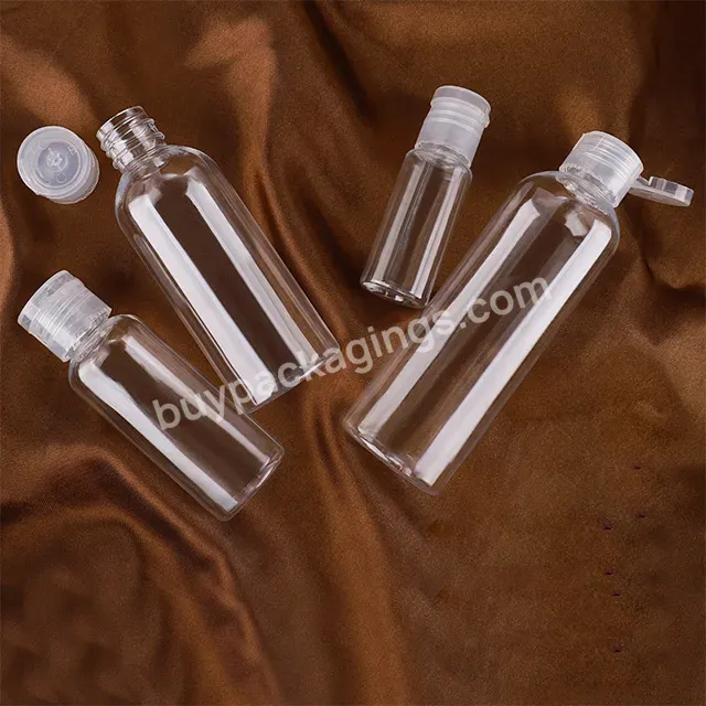 40ml 60ml 100ml Round Transparent Cosmetic Packaging Bottle Set Essential Oil Facial Essence Packaging Bottle With Pump