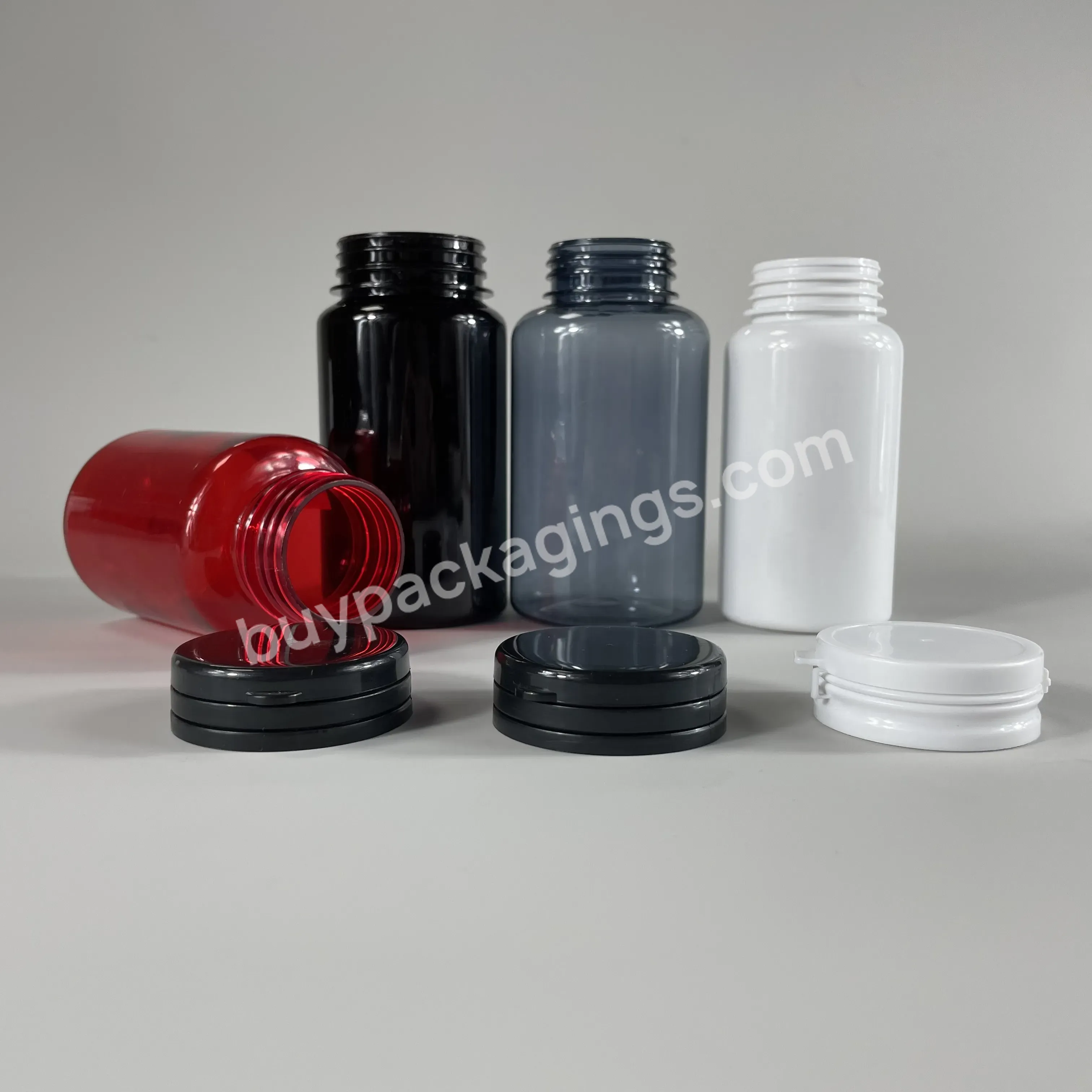 40ml 60ml 80ml 100ml Plastic Capsule Bottle Pet Medicine Pill Bottles With Tear Pull Cap