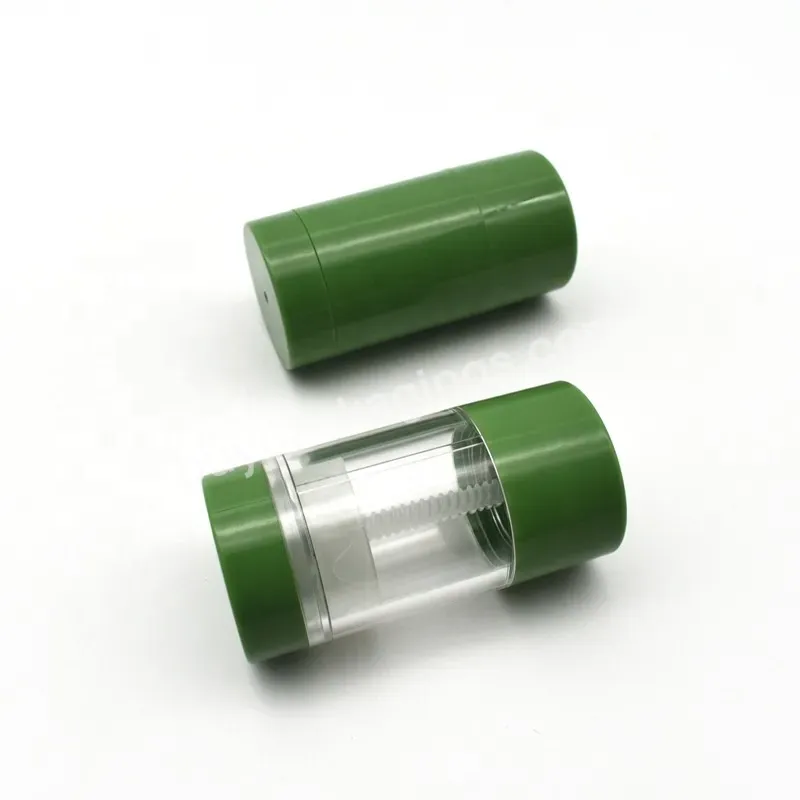 40ml Green Masking Stick Packaging Eco Friendly Empty Twist Up Soft Touch Round Refillable Packing Deodorant Stick Container