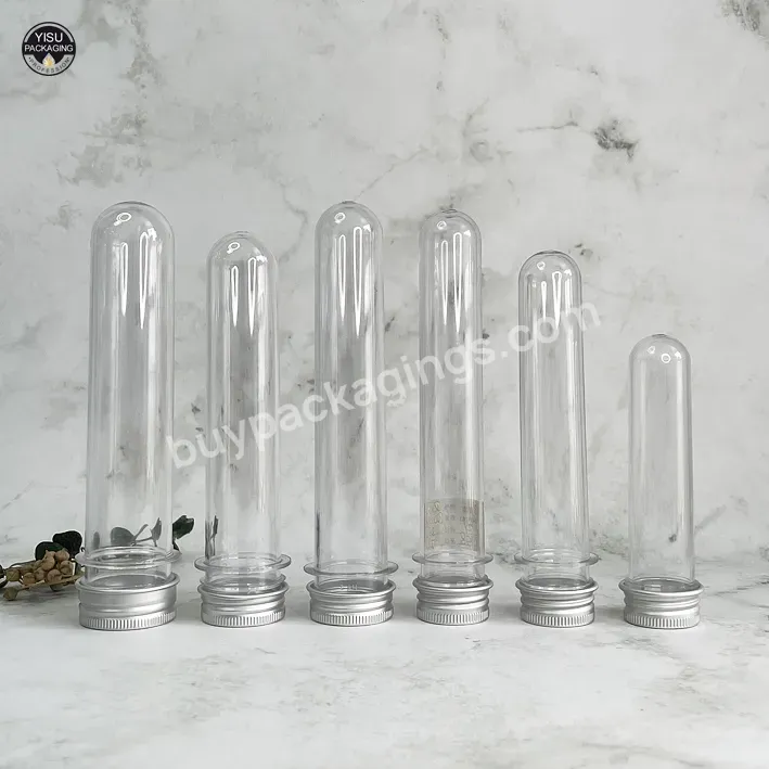 40ml Round Bottom Pet Test Tube With Screw Aluminium Cap & Gasket - Buy Plastic Test Tubes With Screw Cap,Plastic Test Tube With Cap,30ml Tube.