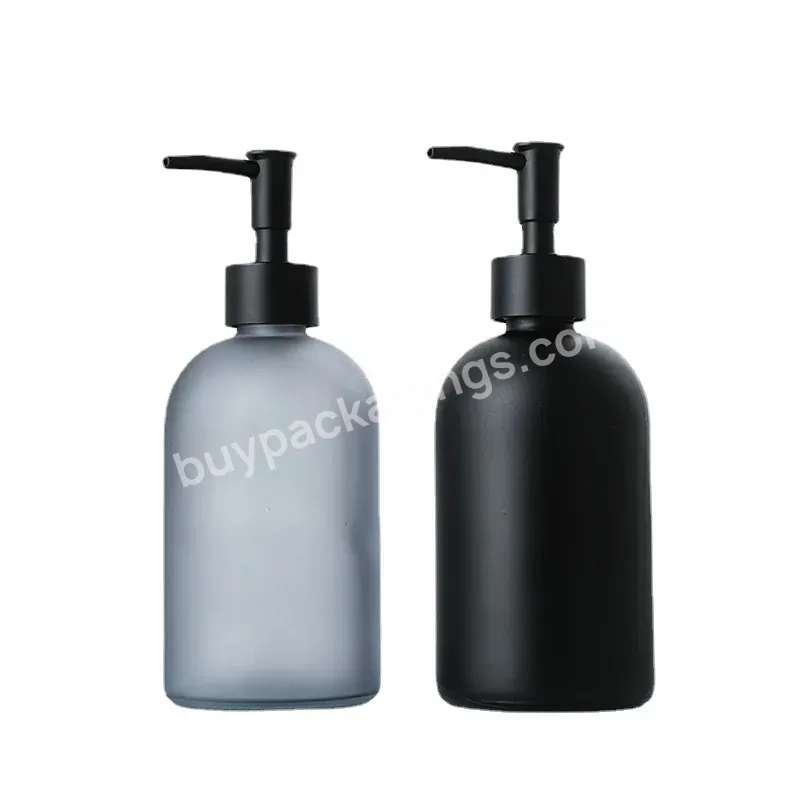 410ml Hot Sale Press Type Separate Glass Bottle Hand Sanitizer Bottle Empty Lotion Shampoo Glass Bottle