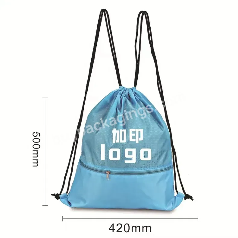 420d Waterproof Polyester Nylon Drawstring Bag/wholesale Promotional Kids Stport Drawstring Backpack Bag