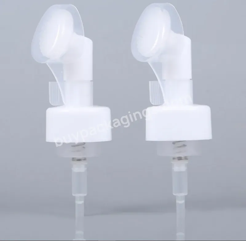 42mm 43mm Custom Plastic Mousse Foam Pump With Silicone Brush For Cleanser - Buy 42/400 43/400 Plastic Foam Pump,Facial Cleanser Foaming Dispenser For Bottle Packaging,Plastic Foaming Liquid Soap Dispenser For Detergent.