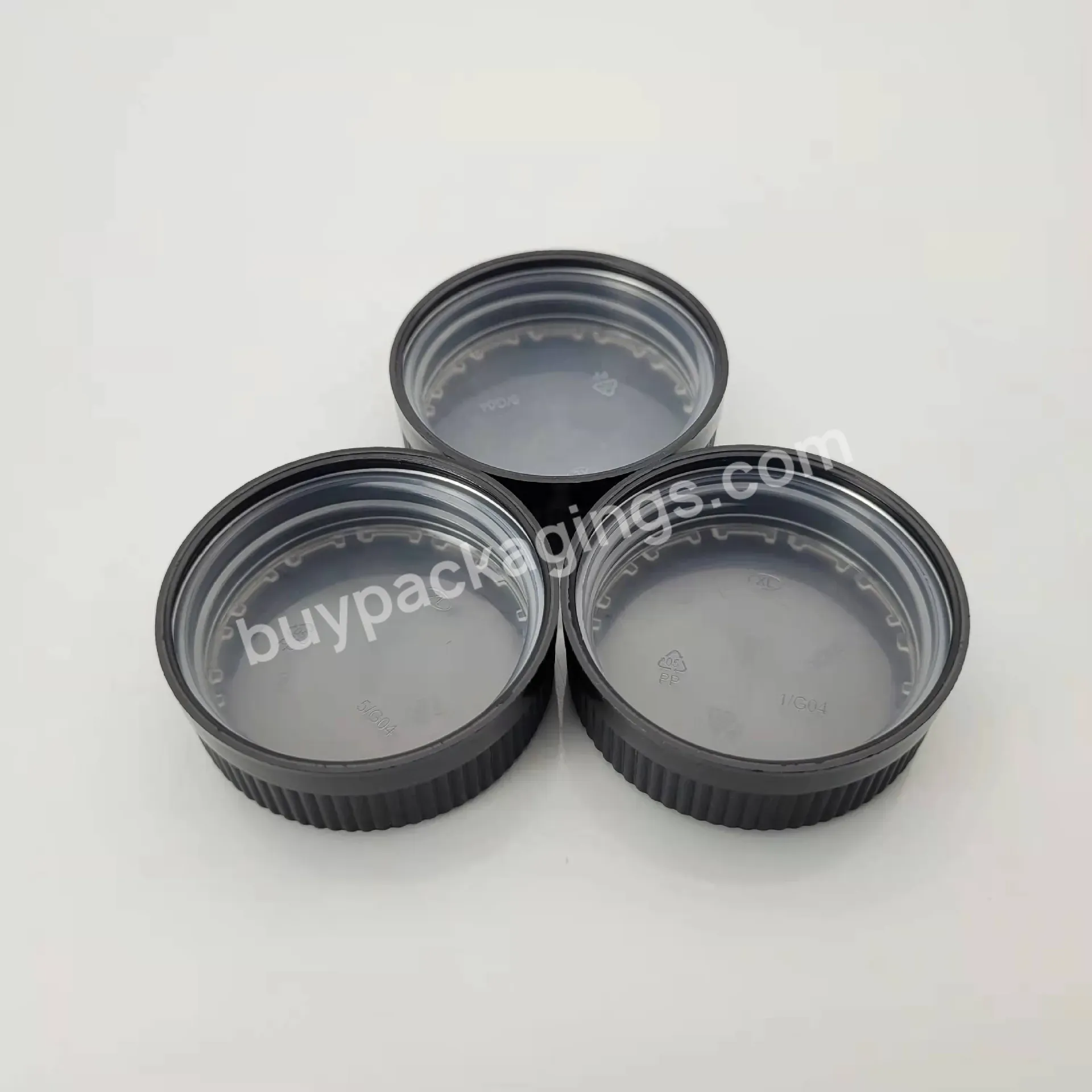 44mm 44/400 Black Plastic Pp Child Proof Resistant Crc Cap Lid For Medicine Bottles