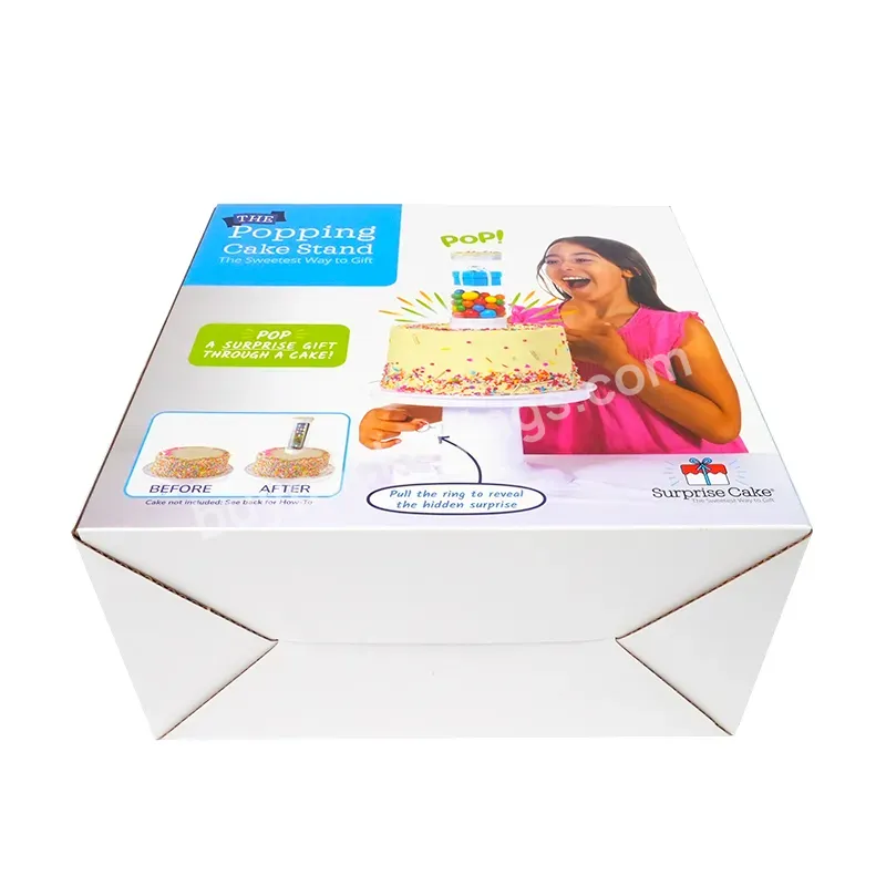 4/5/6-inch Birthday Cake Packaging Box Wholesale Cake Portable Paper Box With Customized Logo