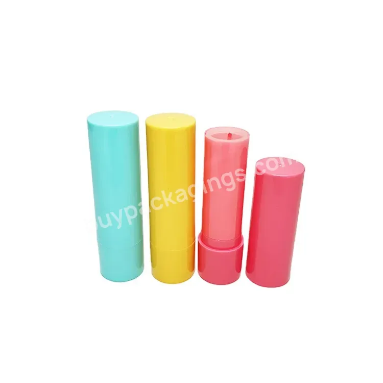 4.5g Mini Empty Lip Balm Stick Tube / Plastic Pcr Lipstick Tube/ New Lip Balm Care Container With Caps Manufacturer/wholesale - Buy Lipstick,Plastic Bottles,Comsetics.