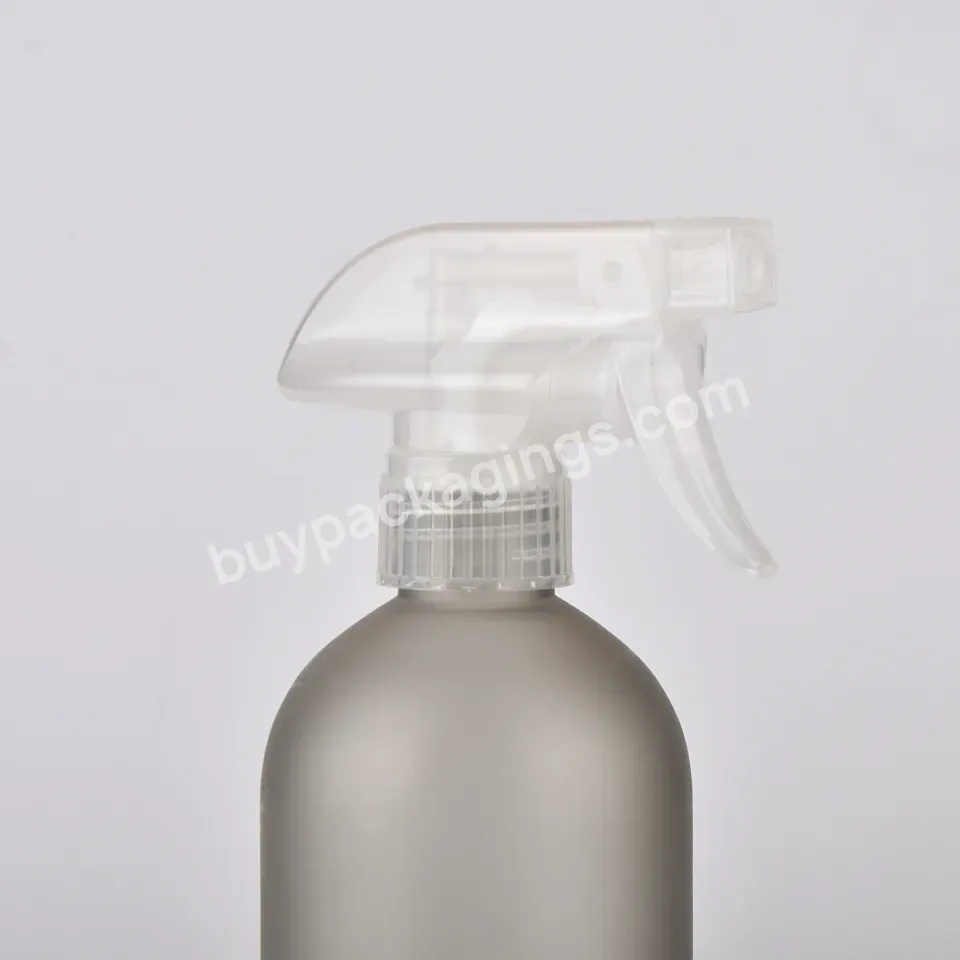 480ml Green Kitchen Cleaning Amber Detergent Liquid Round Pet Trigger Spray Pump Bottle Spray Pump Bottle