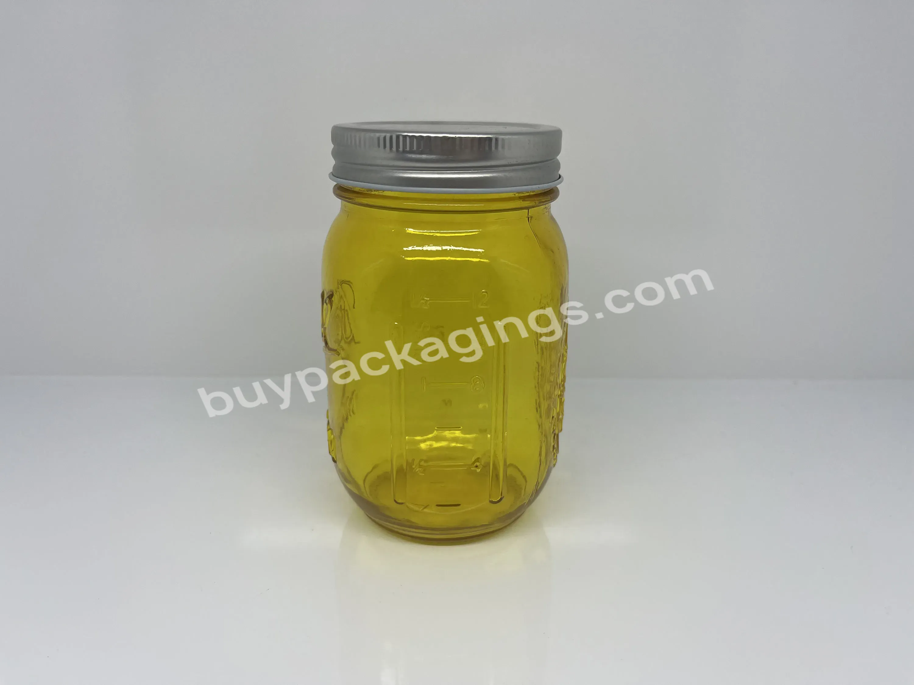 480ml Hot Sale Spray Color Cold Drink Jar Fruit Vegetable Salad Jar Honey Jam Jar