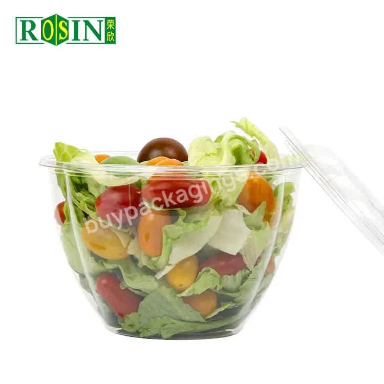 48oz Pet Transparent Disposable Plastic Salad Bowls Fruit Boxes Lunch Container With Lids - Buy Plastic Salad Box/lunch Container,Plastic Transparent Salad Bowl,Wholesale Plastic Containers Salad Bowl.