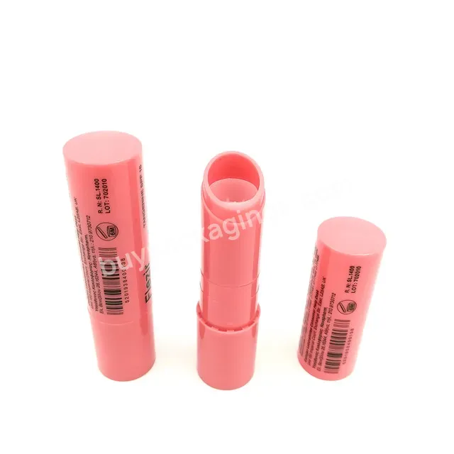 4g Plastic Lip Balm Container Wholesale Round Shape Colorful Lipstick Tube For Cosmetic Packaging - Buy Lipstick Tube,Lip Balm Container.