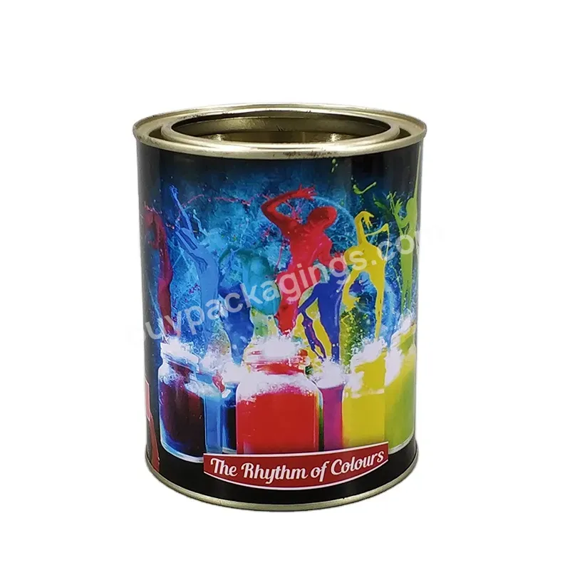 4l Paint Can With Lever Lid Metal Round Tin Can Packing For Glue And Coating