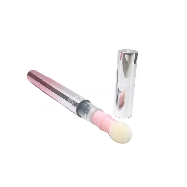 4ml Twist Pen Cosmetic Tube Silver Pink Make Up Concealer Pen With Sponge Head