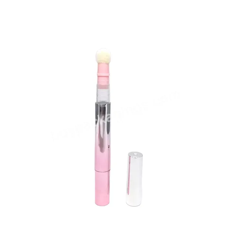 4ml Twist Pen Cosmetic Tube Silver Pink Make Up Concealer Pen With Sponge Head