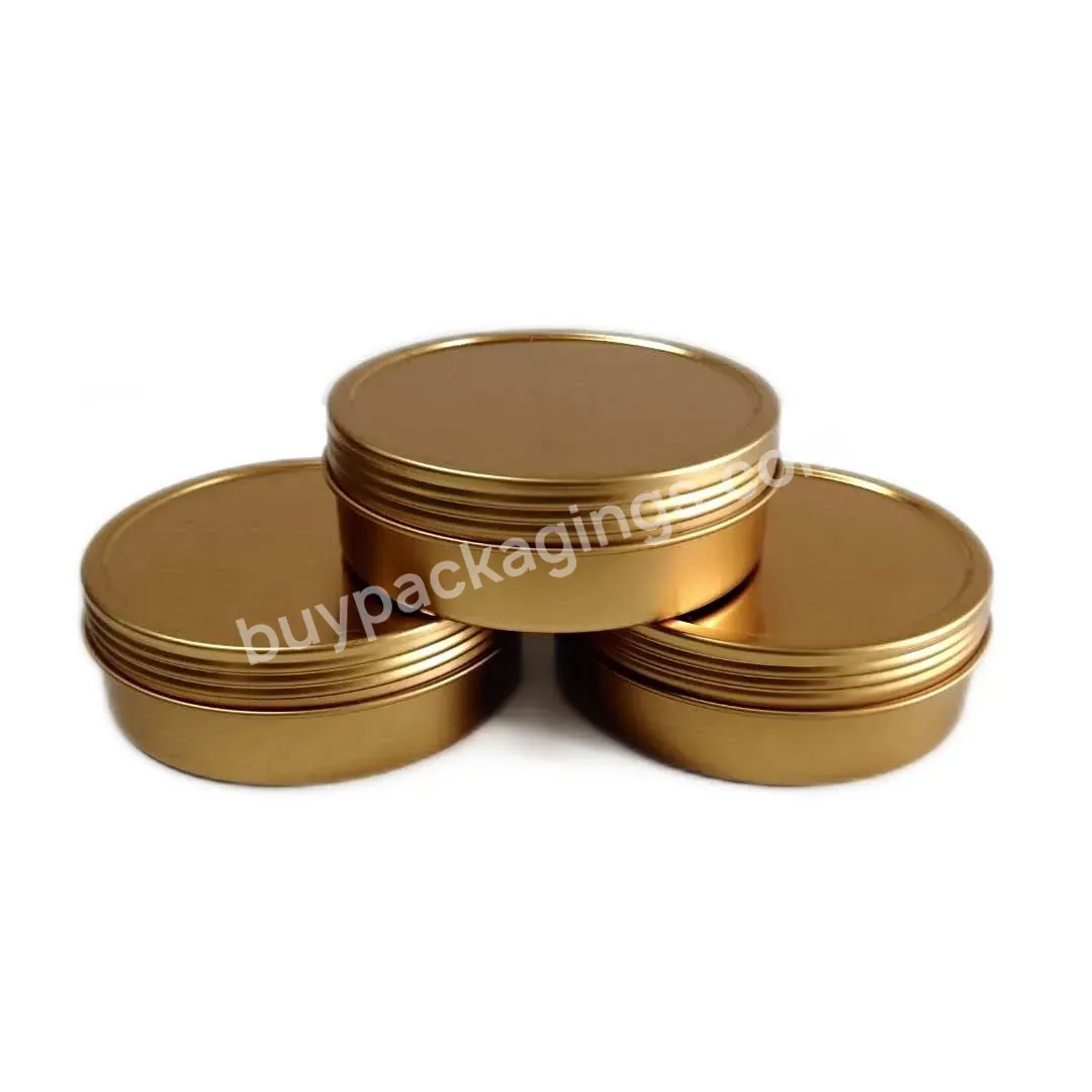 4oz 100ml Copper Color Seamless Candle Tin With Screw Top