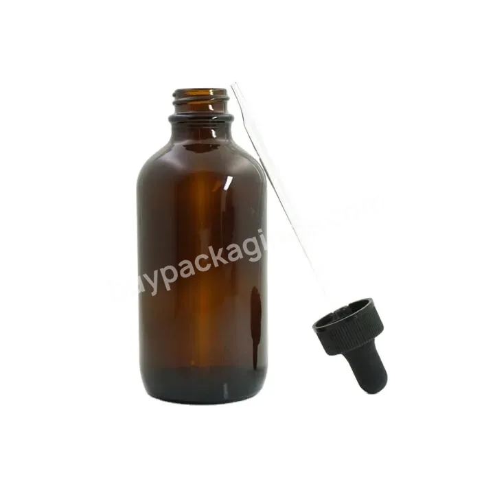 4oz 120ml Amber Glass Dropper Bottle Boston 60ml 2oz Round Perfume Bottle