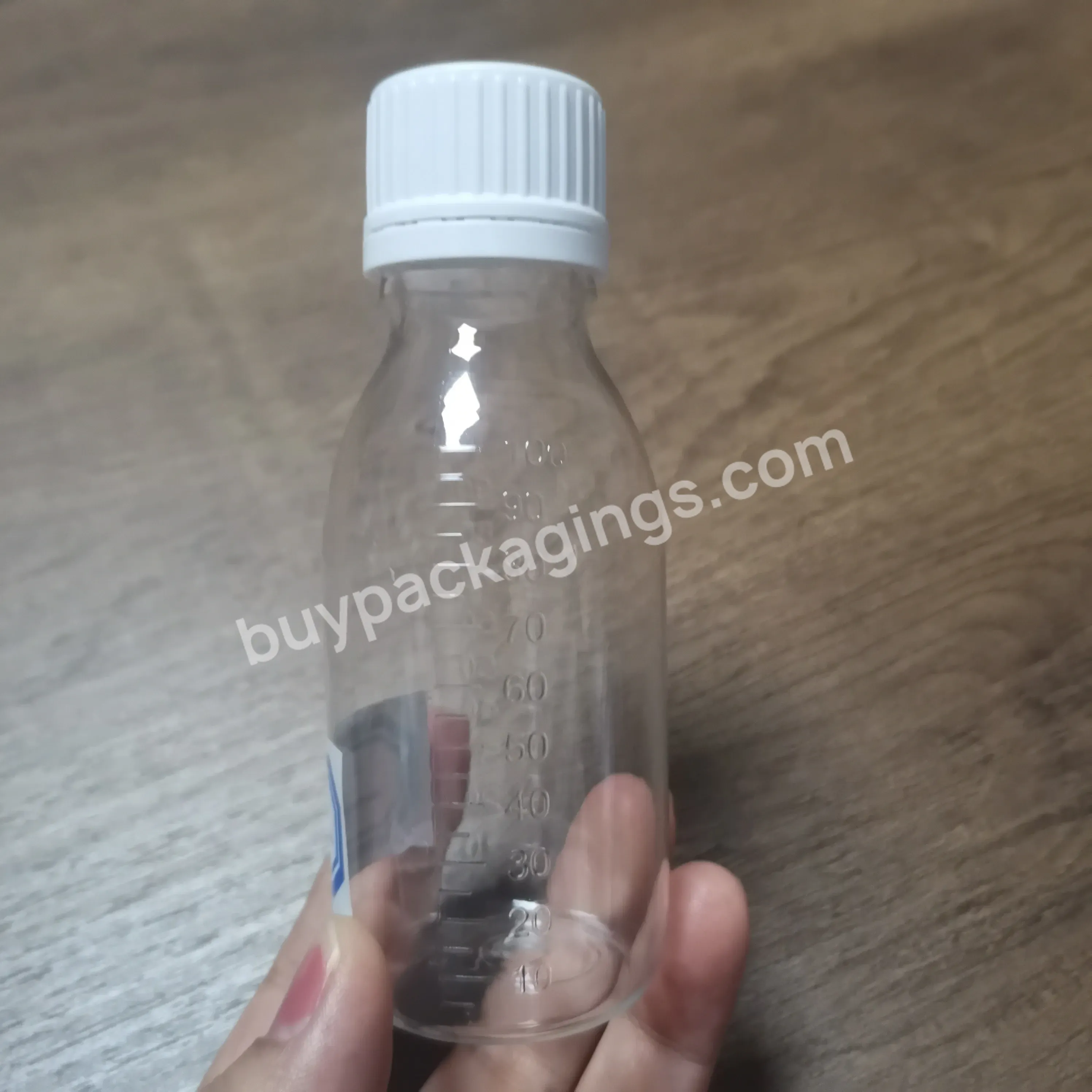 4oz 120ml Pet Plastic Container Cough Syrup Bottle Medicine Liquid Oral Bottle With Childproof Cap