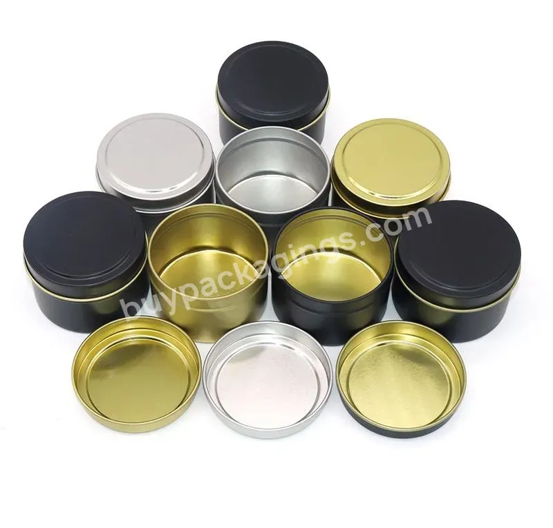 4oz 6oz 8oz 10oz Empty Cosmetic Cream Jar Pot Small Candle Tin Cans Silver Candle Tin Containers Jar With Lid