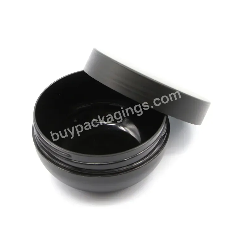 4oz 8oz 16oz Pp Hot Selling Matte Black Cosmetic Bowl Shaped Jar With Lid