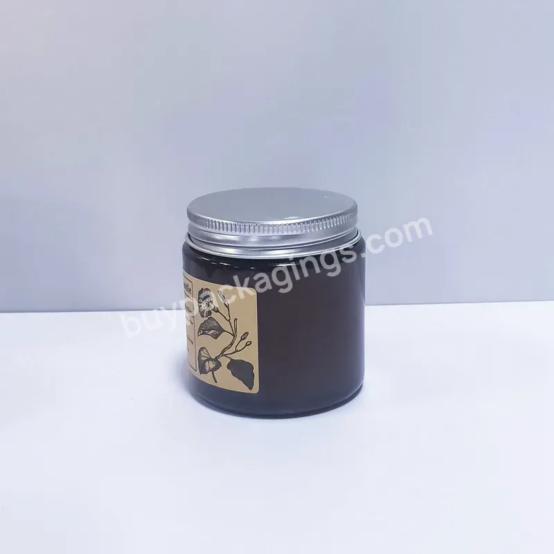 4oz 8oz Clear Blue Amber Customer Label Empty Glass Candle Jars With Metal Lids - Buy Candle Jar With Mental Lids,Glass Candle Jars With Lid,Candle Holder.