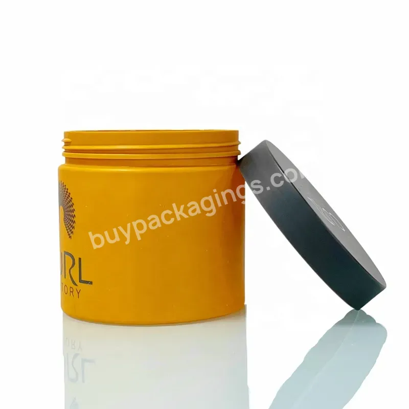 4oz 8oz Luxury Empty Oem Frosted Yellow White Cosmetic Containers Biodegradable Cosmetic Packaging Plastic Cream Jar