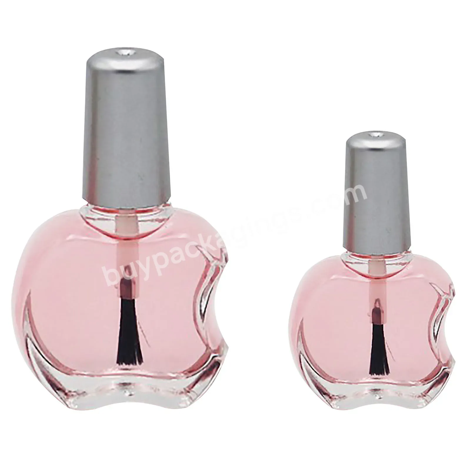 5 10ml 15ml Glass Refill Liquid Blush Nail Polish Empty Bottle With Cap With Brush