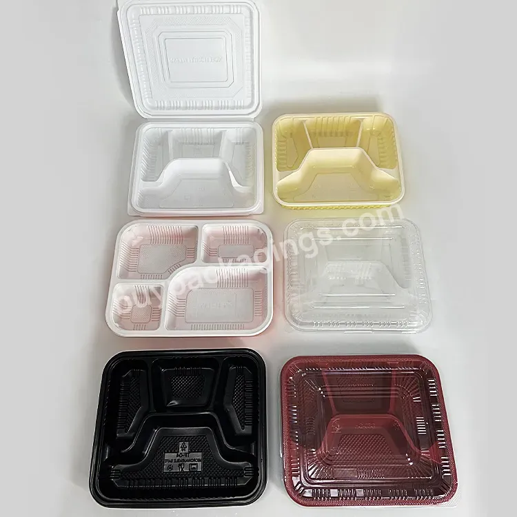 5 Compartment Disposable Food Storage Container Lunch Hot Food Container With Compartment For Restaurants