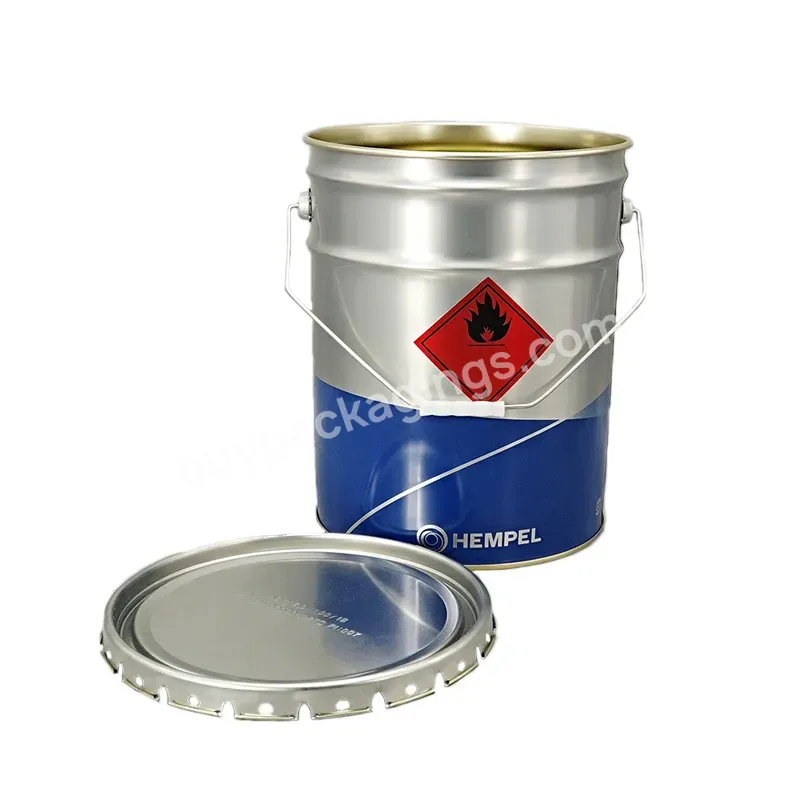 5 Gallon 20l Pail Un Metal Bucket 20l Steel Bucket Paint Tin Pail With Crown Lid For Grease