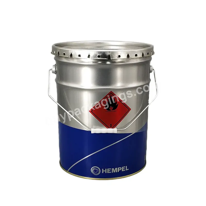 5 Gallon 20l Pail Un Metal Bucket 20l Steel Bucket Paint Tin Pail With Crown Lid For Grease