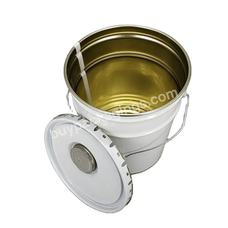 5 Gallon Metal Open Head Paint Pail/ Lubricant Barrel 20l/engine Oil Bucket 20 Litre Oil Drum With Deep Drawing Lid