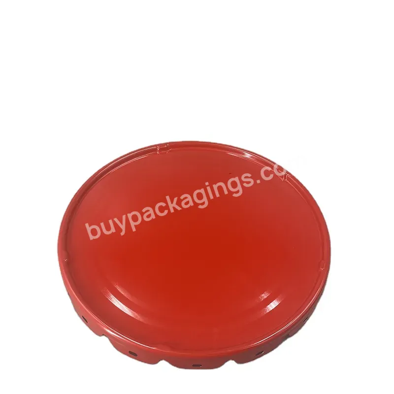 5 Gallon Pail Flower Lid For 20 Litre Bucket Red Color Lug Lids Paint Can Component 0.35mm Thickness