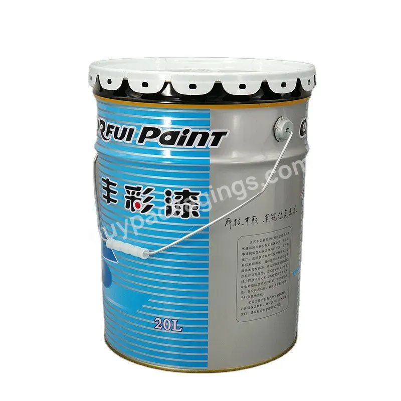 5 Gallon Paint Pail Metal Drum 20l Tin Paint Metal Bucket With White Lug Flower Lid