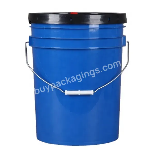 5 Gallon Round Plastic Bucket Empty Round Pail With Oil Spout For Sale