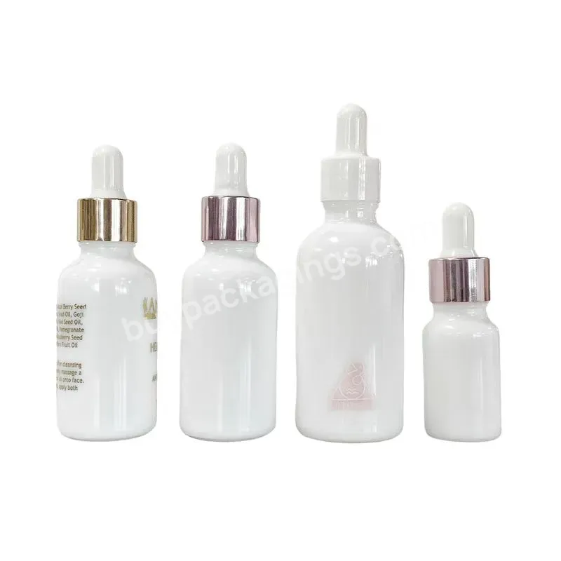 5 Ml 10 Ml 15 Ml 20 Ml 30 Ml 50 Ml 100 Ml White Ceramic Essential Oil Glass Bottle With Sliver White Dropper