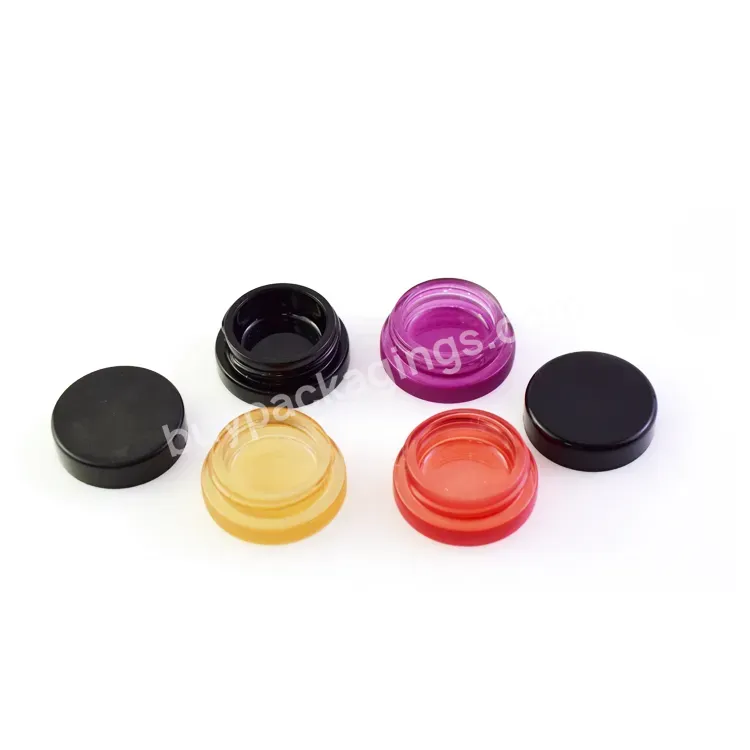 5 Ml 7 Ml 9 Ml Custom Color New Semi-transparent Stash Side Child Proof Concentrate Glass Jar