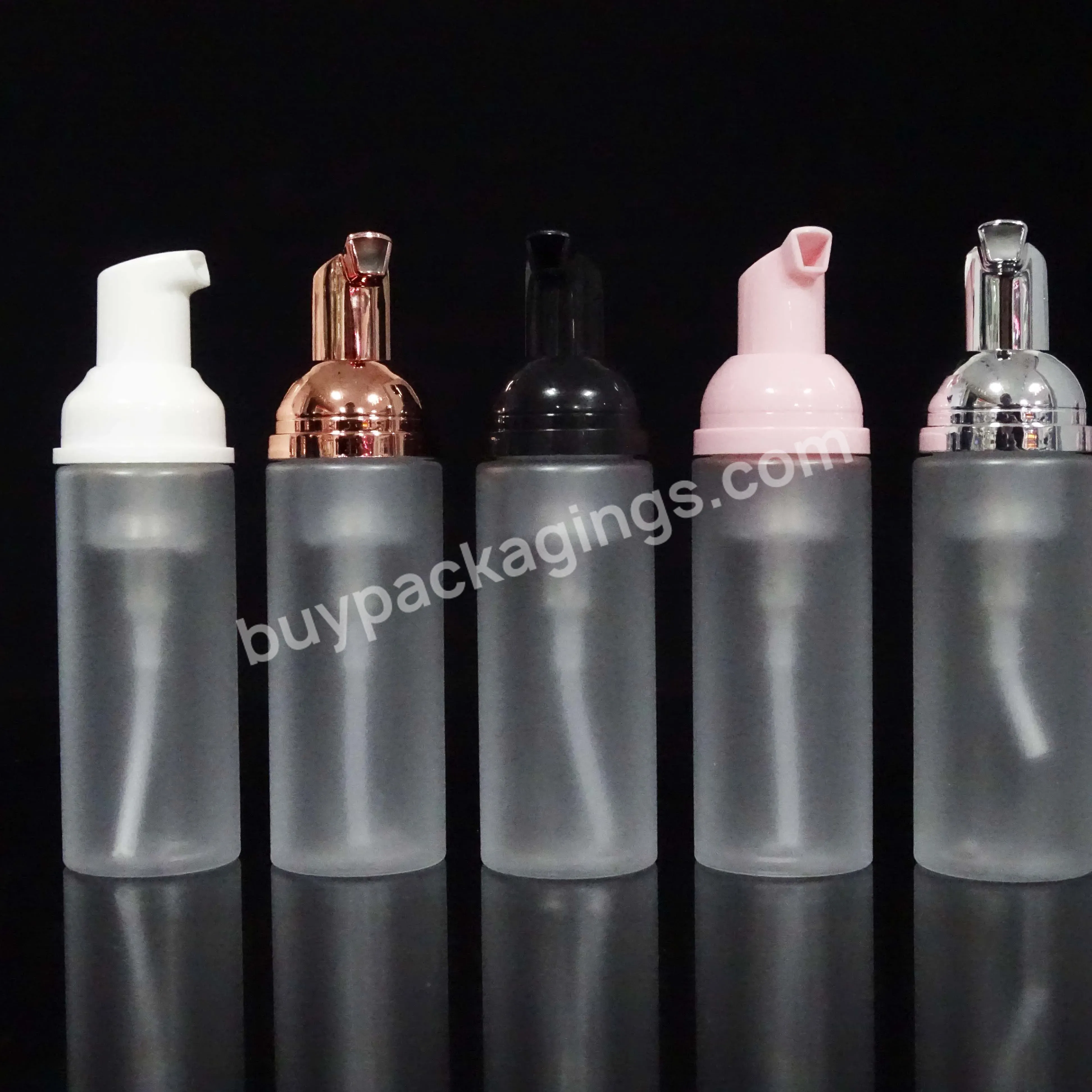 50 Ml 60ml 100ml Private Label Lash Shampoo Eyelash Wash Bottles Clear Frosted Foam Cleanser Pump Bottle