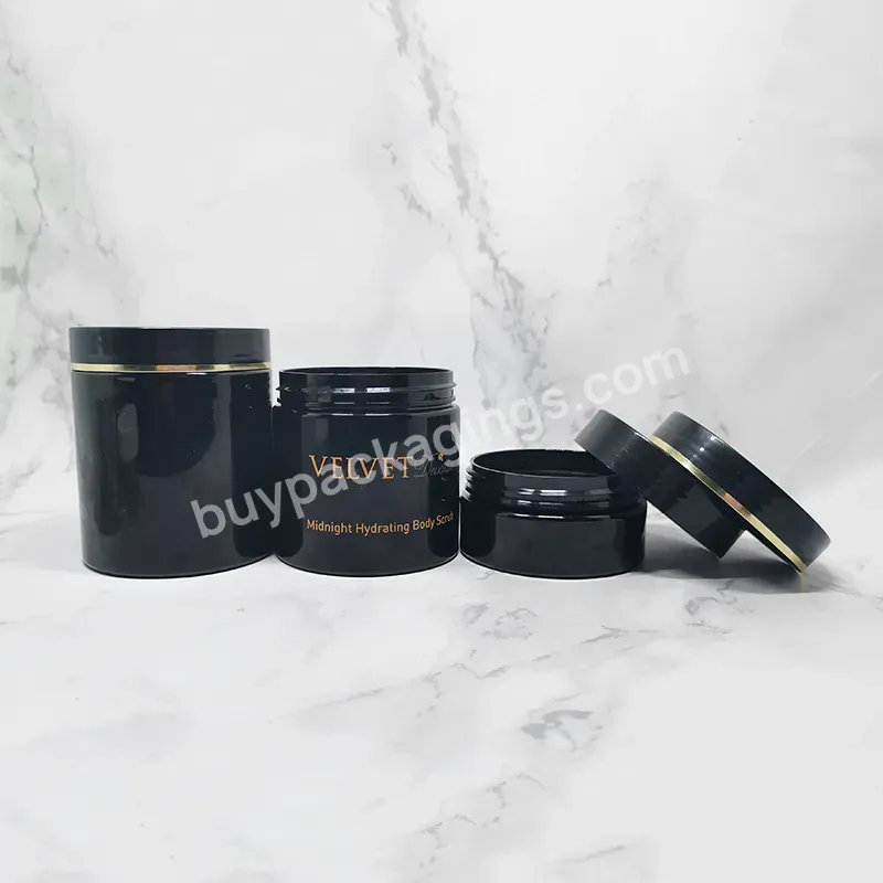 50 Ml 60ml 80 Ml 100 Ml 120 Ml 150 Ml 200 Ml 250 Ml Skin Care Cream Black Pet Plastic Jars With Black Lids 2oz 4oz 8oz 12oz - Buy Body Butter Plastic Jar,2 Oz 3 Oz 4 Oz 6 Oz 8 Oz Clear Pet Straight Sided Plastic Container Jars With Smooth White Screw