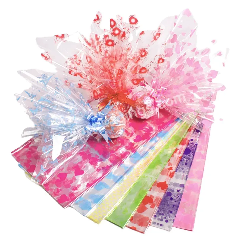 50 Sheets/pack Christmas Apple Wrapping Paper Cellophane Thin Opp Material Flower Gift Packaging Wrapping Paper