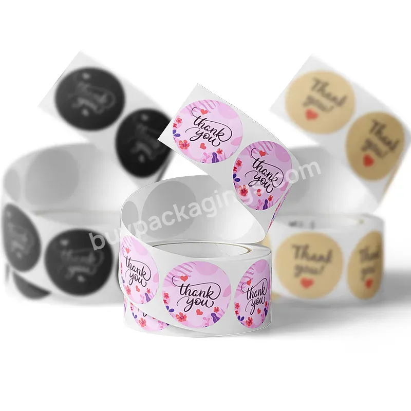 500 Labels Per Roll Custom Printed Thankyou Packaging Label Thank You Supporting Stickers Manufacturer For My Small Business