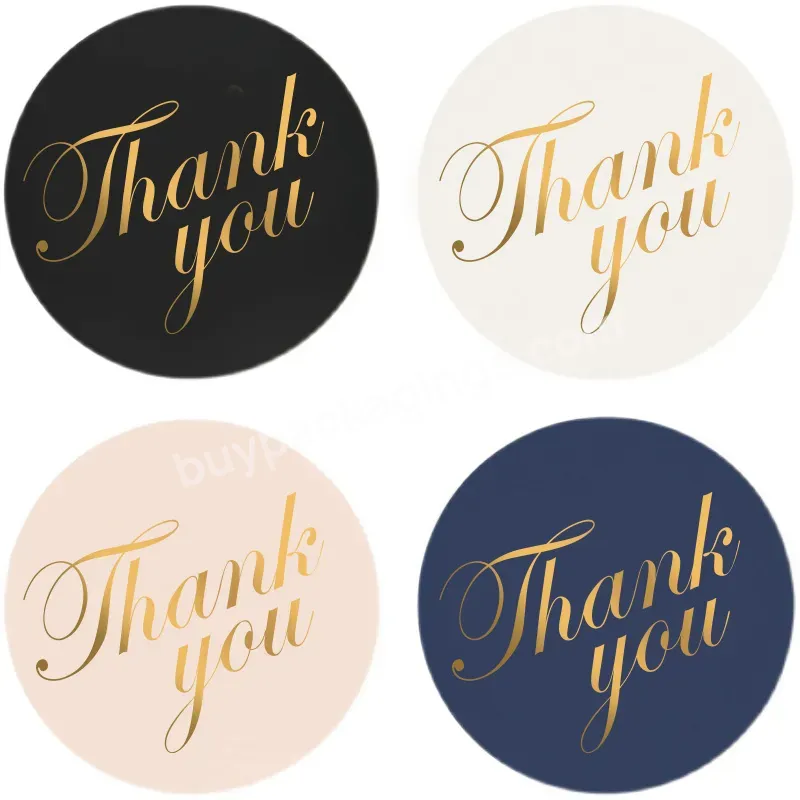 500 Pieces Wholesale 1.5 Inches Luxury Round Thankyou Label Thank You Roll Sticker For Our Small Business