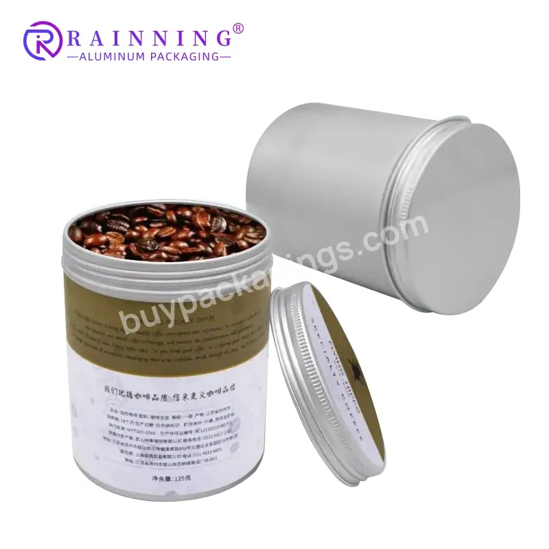 500g Food Grade High Quality Empty Metal Can Round Tin Can Manufacturer Customized Aluminum Jar With Screw Lid