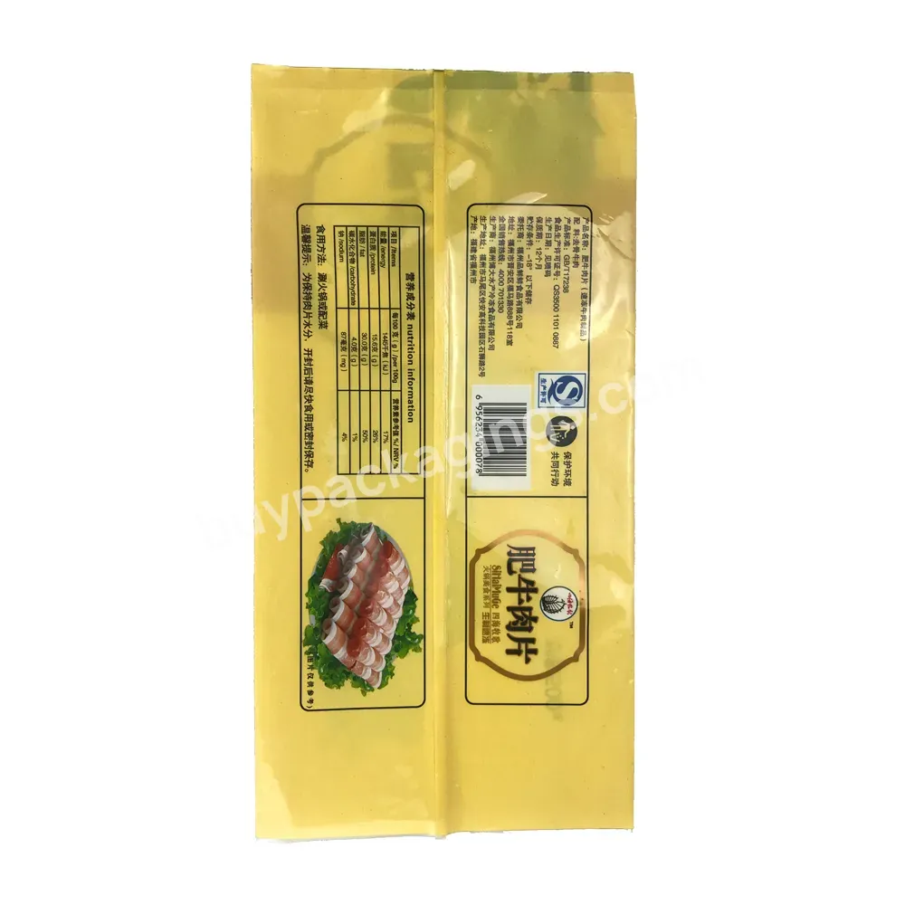 500g Food Grade Vacuum Seal Beef Steak Custom Printed Frozen Nylon Food Packaging Bag With Window