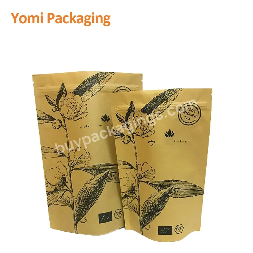 500g Kraft Paper Zipper Bags