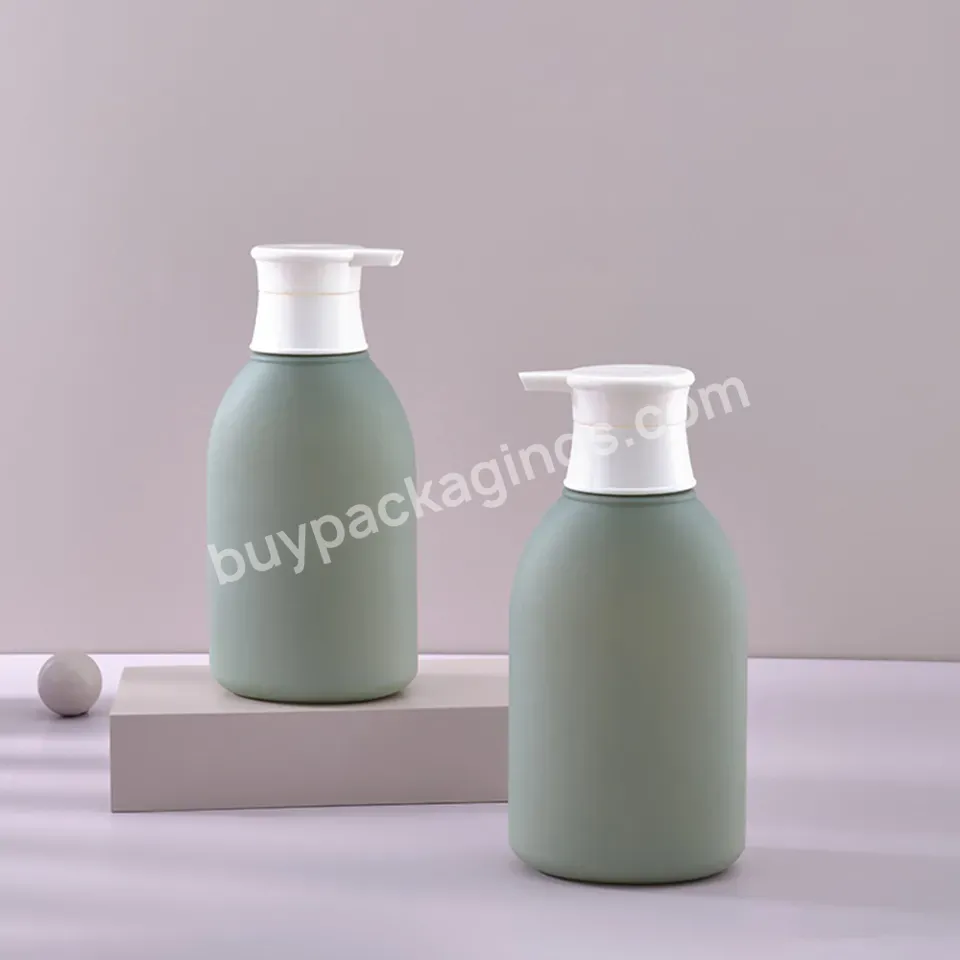 500ml 300ml Round Shoulder Hdpe Plastic Sanitizer Spray Bottle Shampoo Container Bottle With Lotion Pump